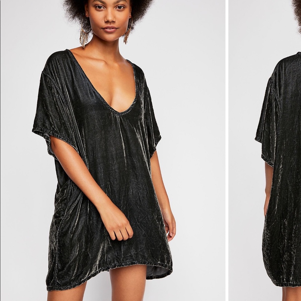 FREE PEOPLE crushed velvet mini dress